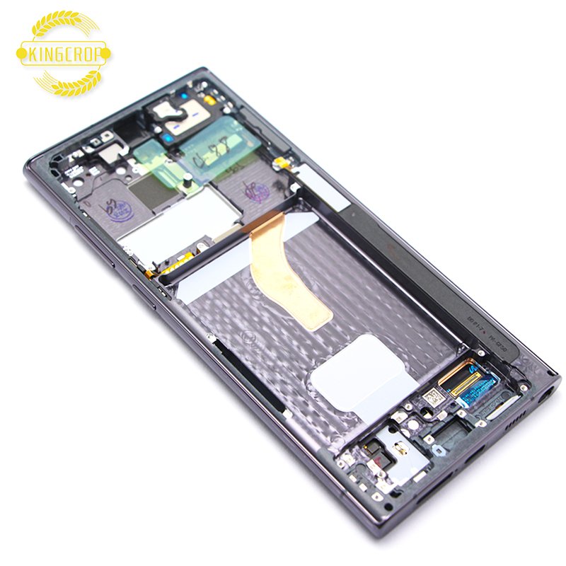Super For Samsung Galaxy S22 Ultra 5G Mobile Phone LCD, For Galaxy S22 Ultra S908 Screen, For Samsung S22 Ultra Display Frame