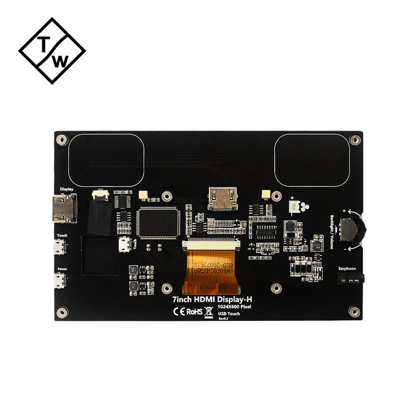 Raspberry Pi 7 Inch Touch Screen IPS 1024x600 HD LCD Display For Raspberry Pi 4 Model B Jetson Nano PC