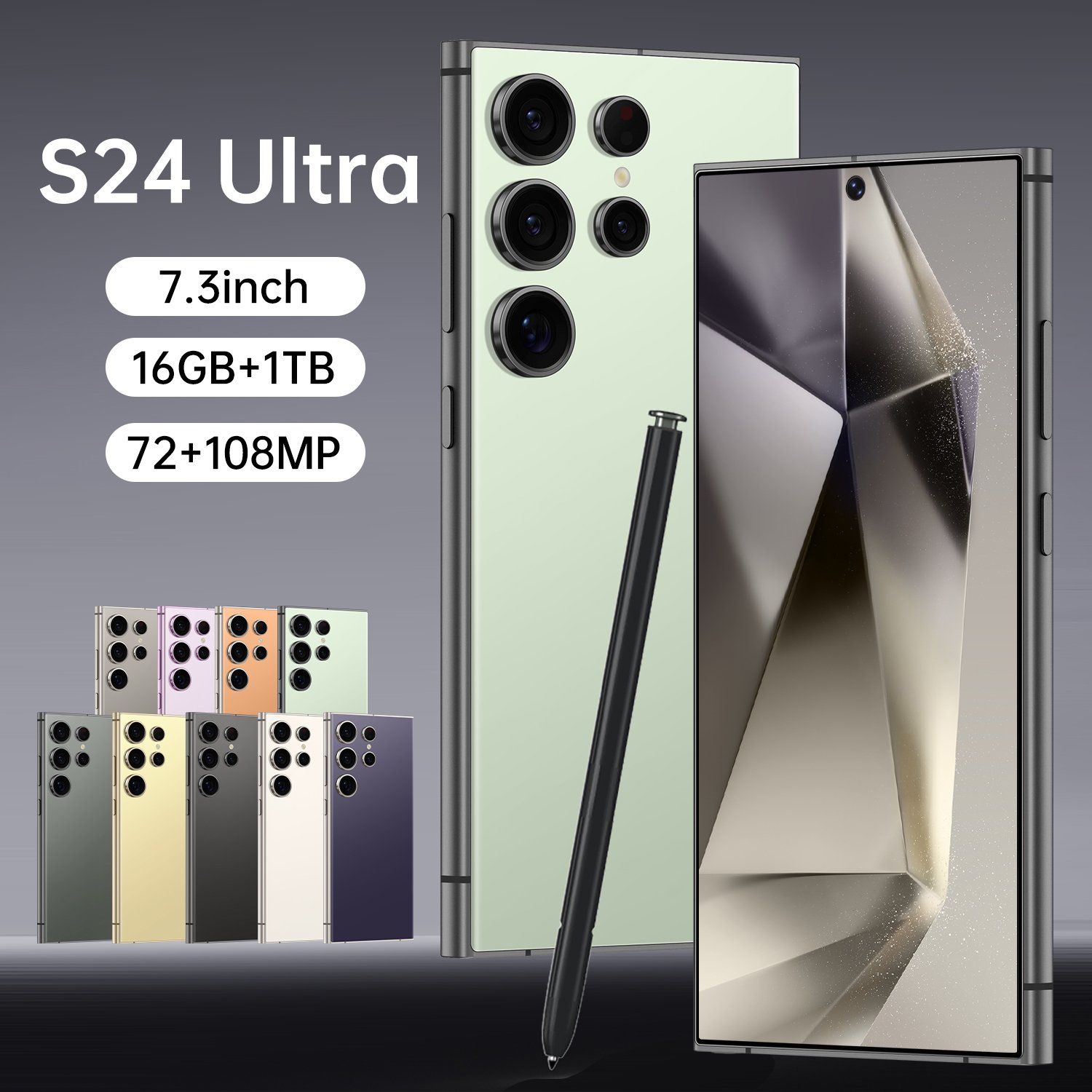 S24 Ultra Big Screen 7.3 Inch 16GB 1TB Original Face Unlocked Smart Mobile Cell Phone Android 13.0 Unlock Mobile Phone