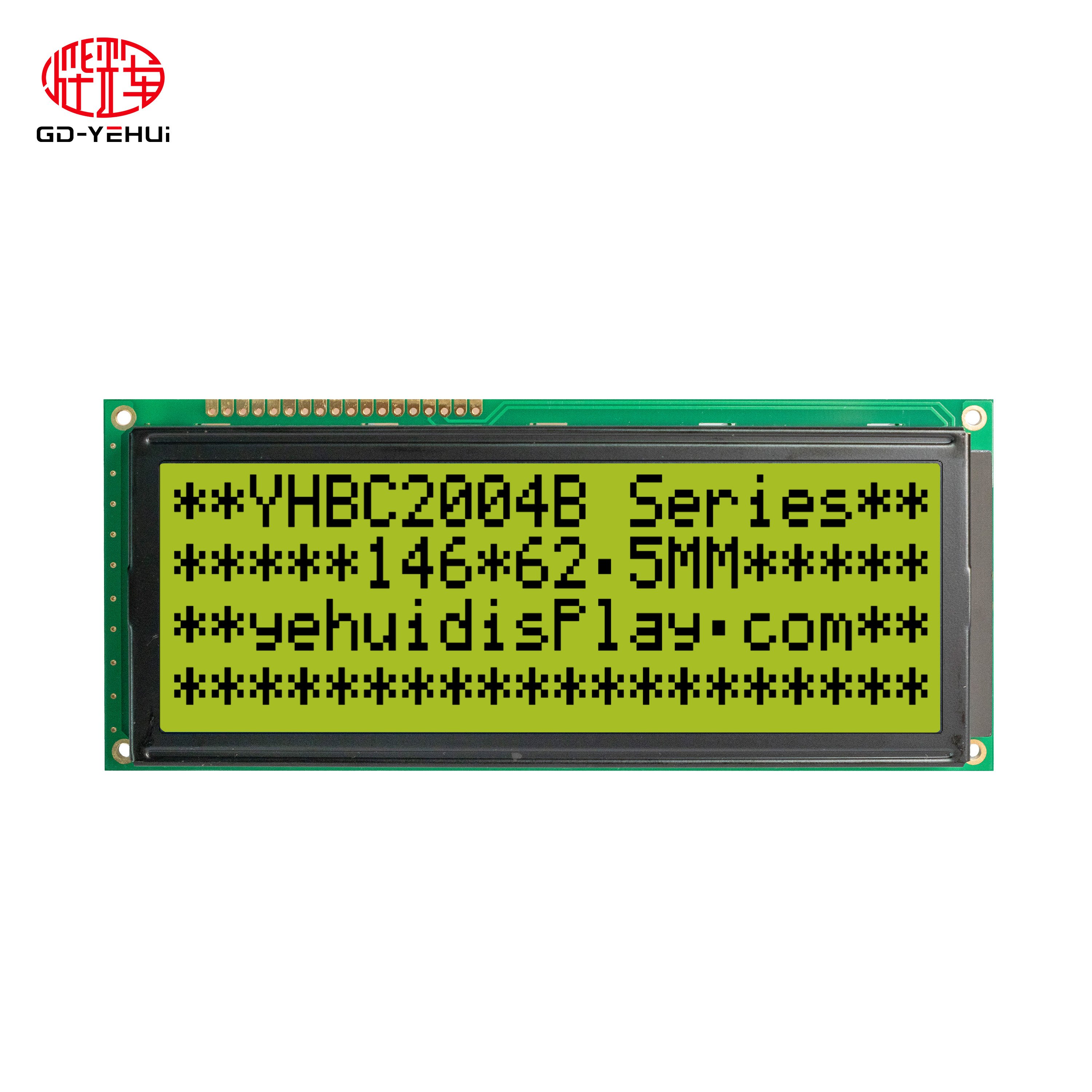 Chinese manufacture COB 20*4 Character 146*42.5MM LCD Module Display with blue black green and grey color for Factory