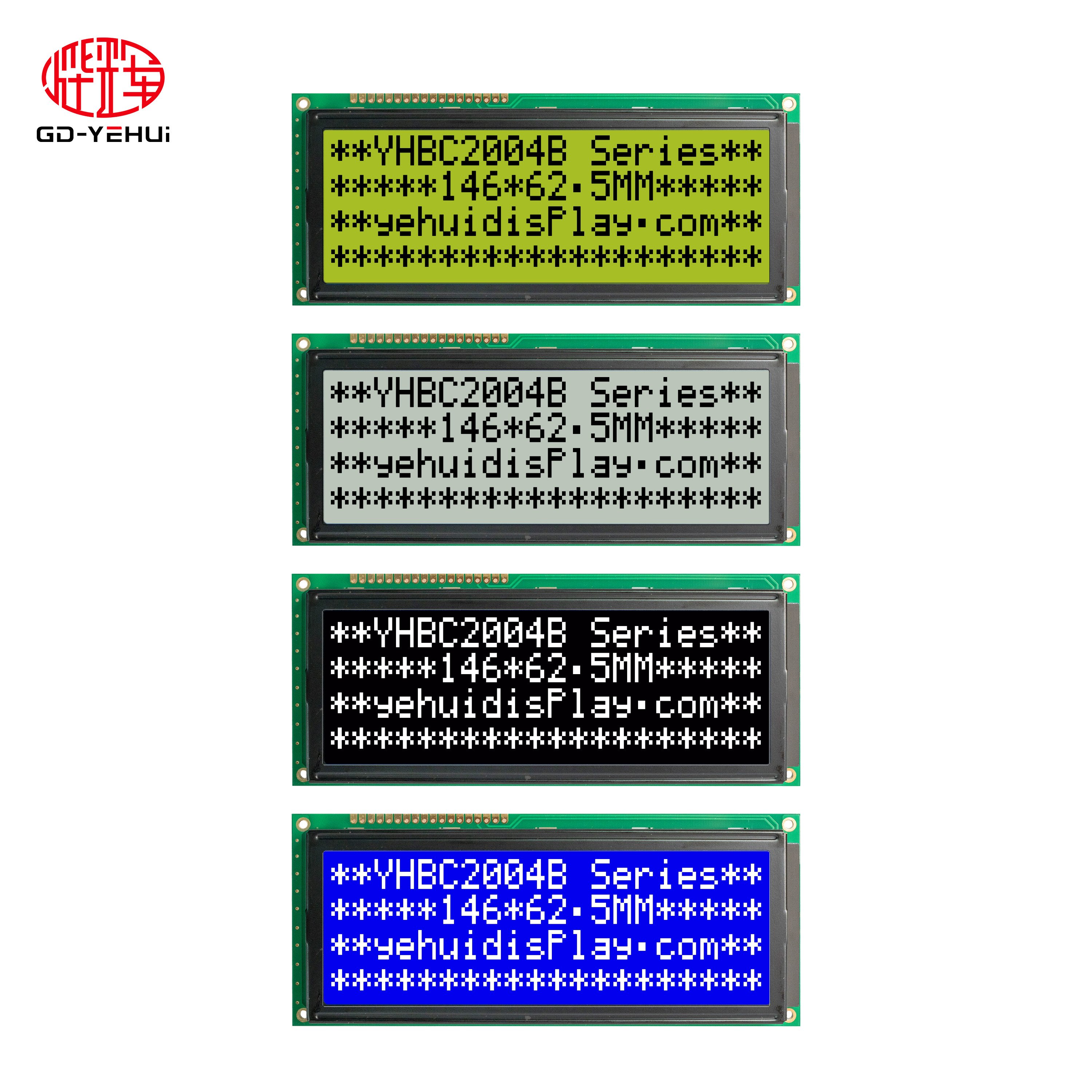 Chinese manufacture COB 20*4 Character 146*42.5MM LCD Module Display with blue black green and grey color for Factory