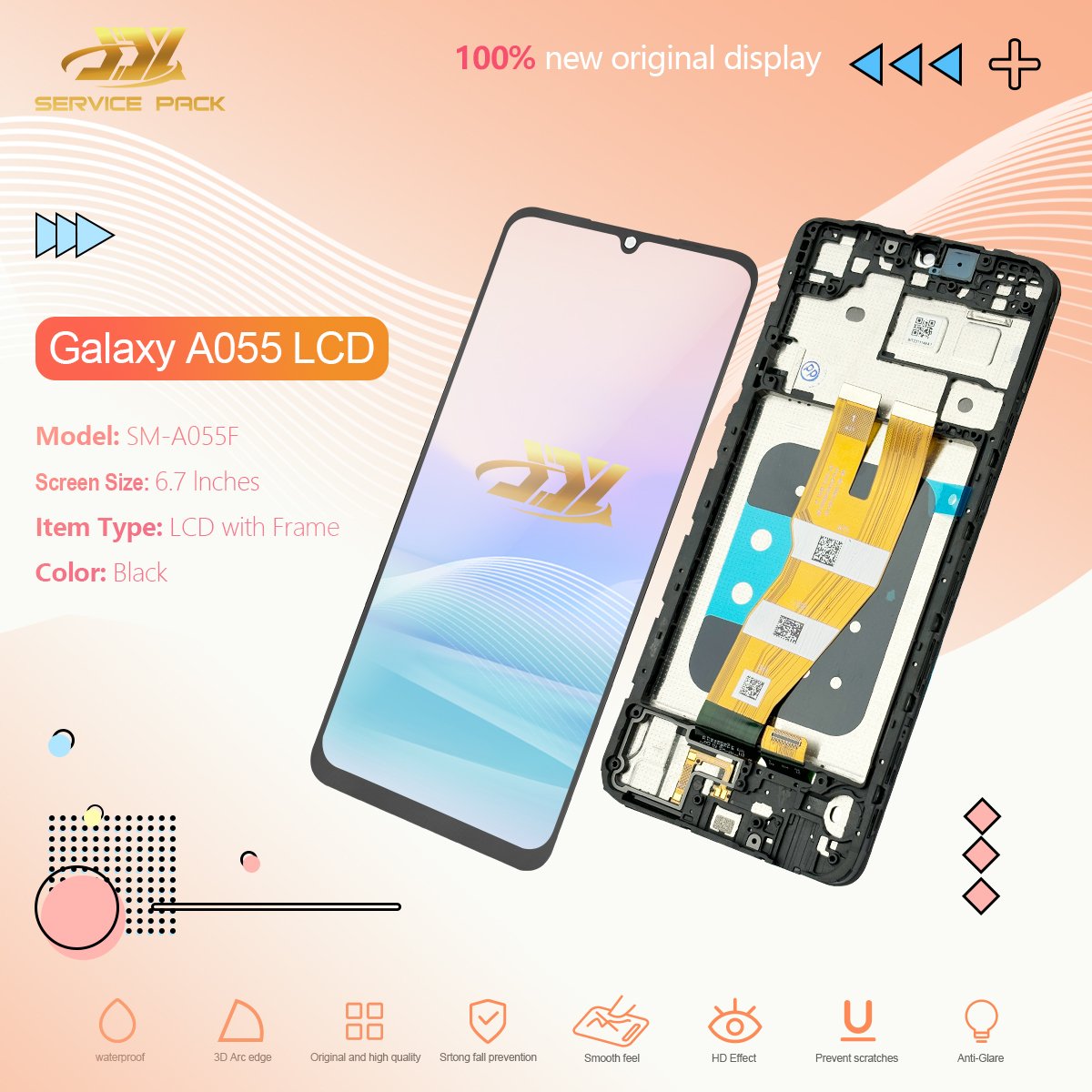 Original for Samsung for Galaxy A05 A055 Mobile Phone LCD Display High Quality for Samsung LCD for Premium Performance