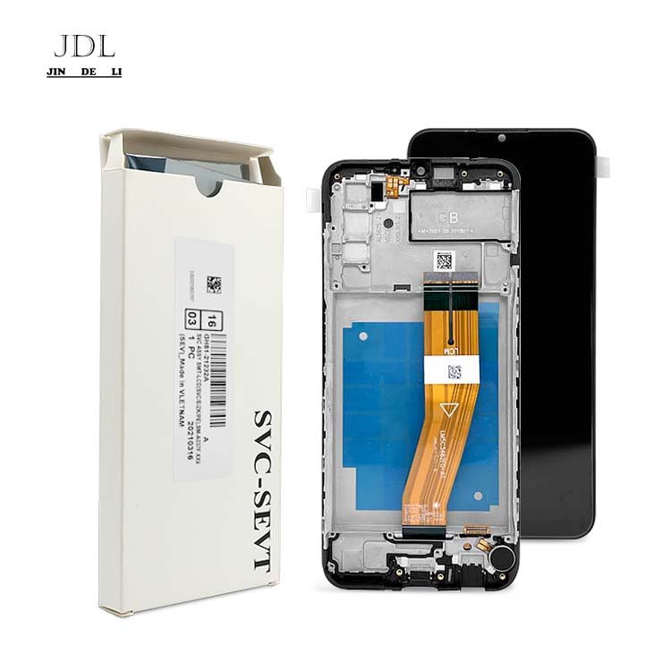 Original service pack lcd a037 with frame for Samsung A03s lcd display mobile phone lcd