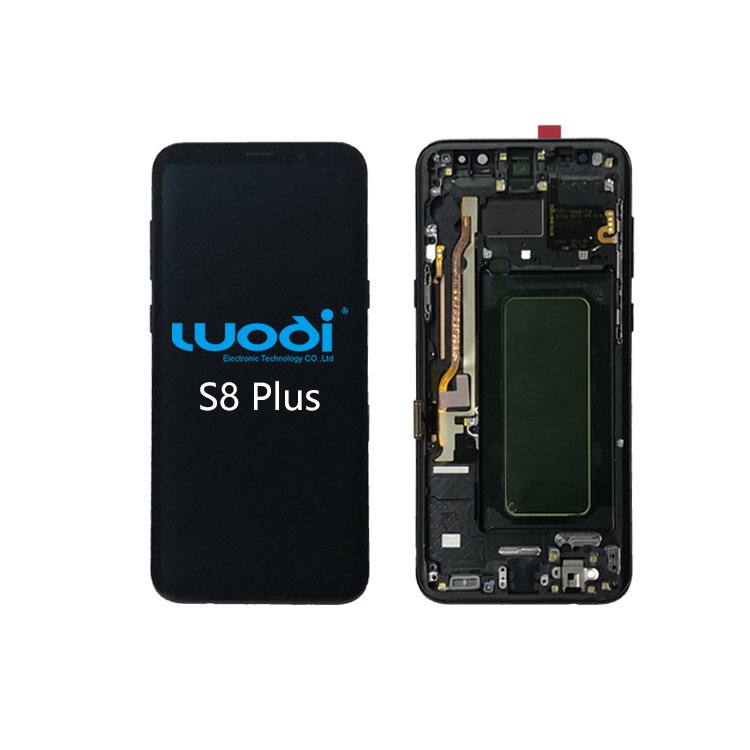 Assembly repair parts 100% original new aplong tone LCD touch panel display screen for samsung s8+ with frame small size