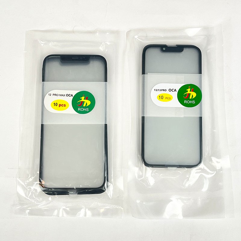 Glass with OCA for iPhone x xr 11 12pro 13pro max 14 LCD Touch Screen Front Panel Bezel Frame Replace Mobile Phone Repair