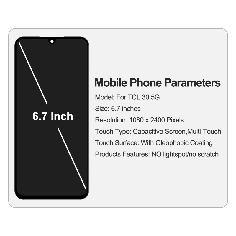 Mobile Phone LCDs for TCL 30 5G T776H lcd screen replacement for TCL 30 5G display pantallas for TCL 30 5G screen wholesale