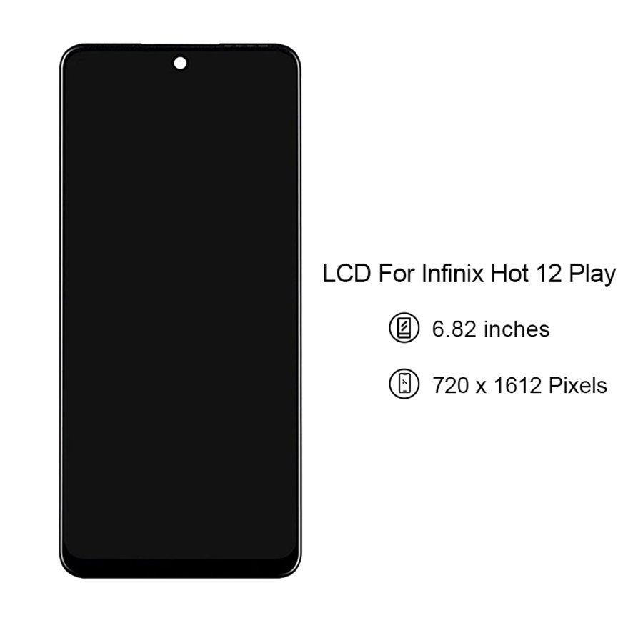 Hot 12 Play Custom Replacement Mobile Phone Lcd Panel Display Touch Screen For Infinix Hot 12 Play