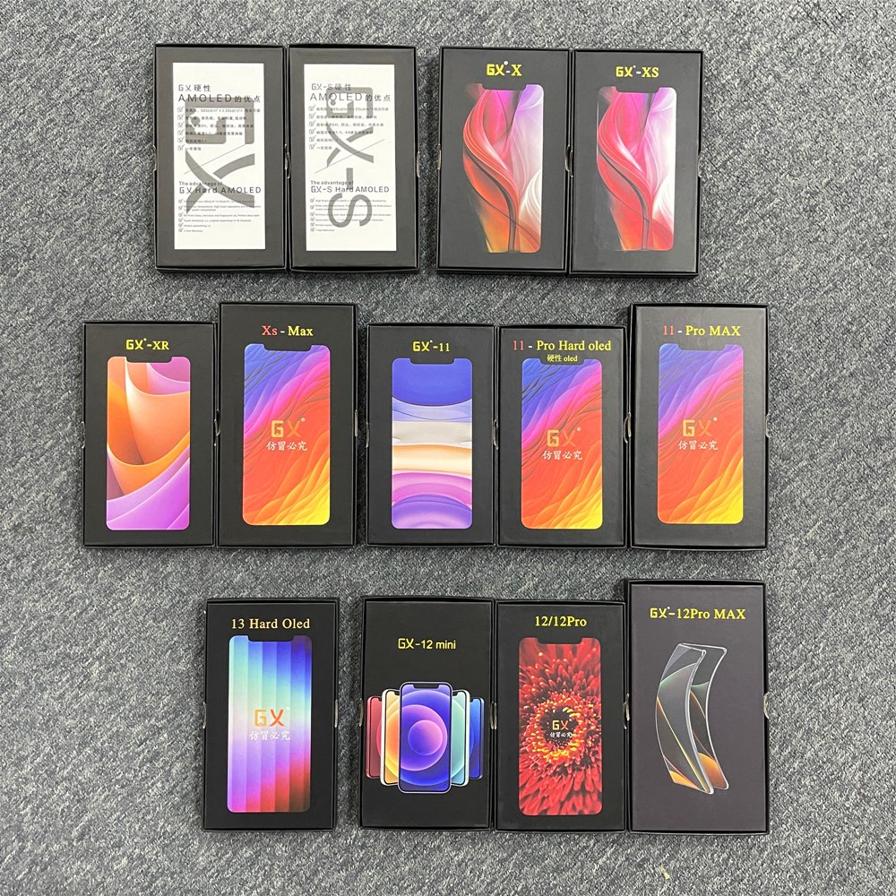 OEM GX HE.X ZY JK OLED Mobile Phone LCDs screen with touch digitizer assembly for iphone x xs xr xmax lcd screen Hard OLED
