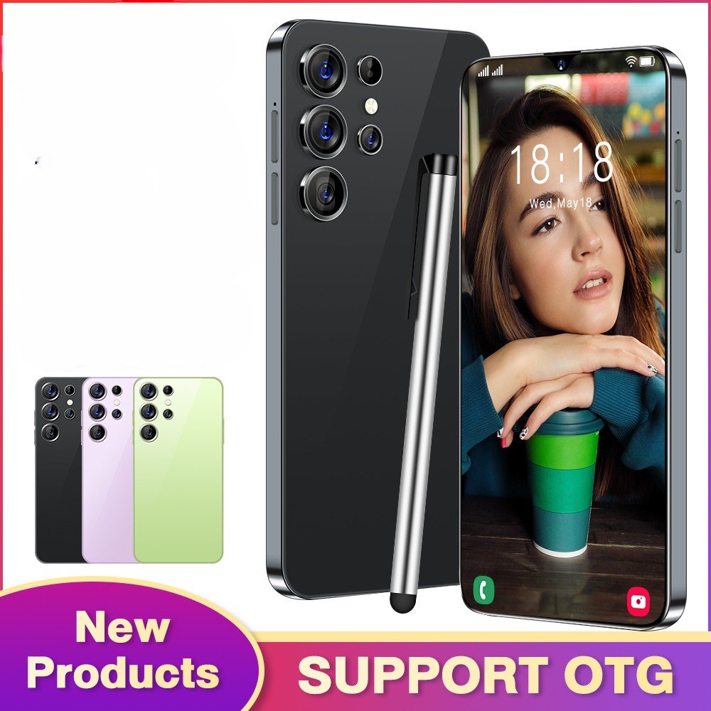2024 Original 7.3 incell Android12 S23 S24 ultra phone Smartphone Mobile Phone Dual SIM Dimen Cell Gaming Phone smartphone