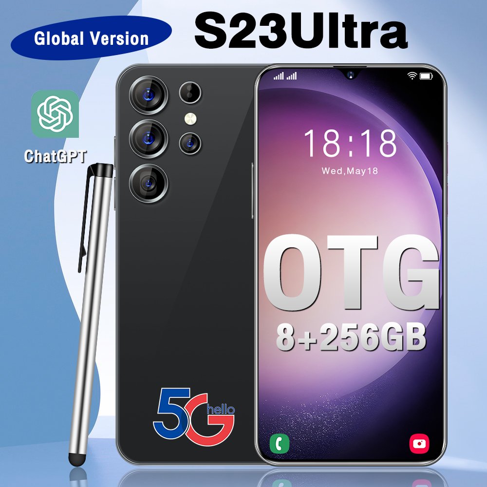 2024 Original 7.3 incell Android12 S23 S24 ultra phone Smartphone Mobile Phone Dual SIM Dimen Cell Gaming Phone smartphone