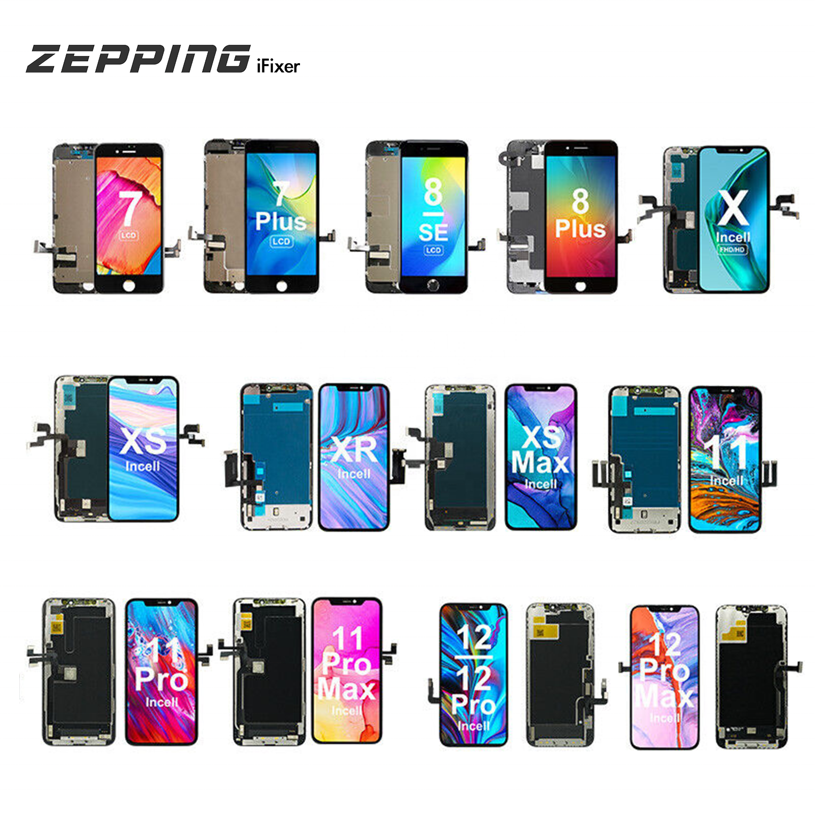 LCD OLED Screen For iPhone 11 12 13 14 Pro Max Replacement Digitizer Touch Screen For iPhone X Xr Xs Se 6 7 8 Plus Display Lcd