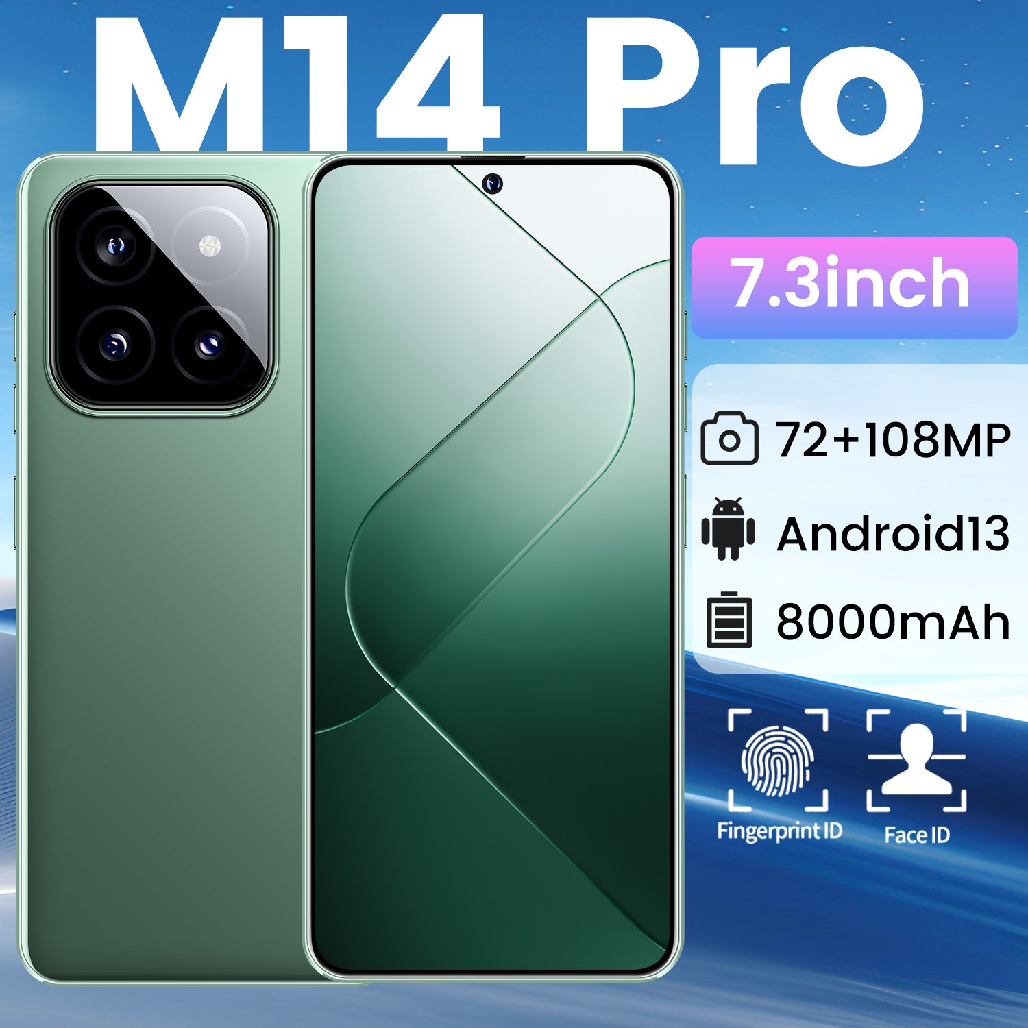 oem 2024 New Product I16 Pro Max m14 pro Mobile Phones 5g Smartphone 16gb+1tb Full LCD Screen ChatGPT4.5 Cell Phones