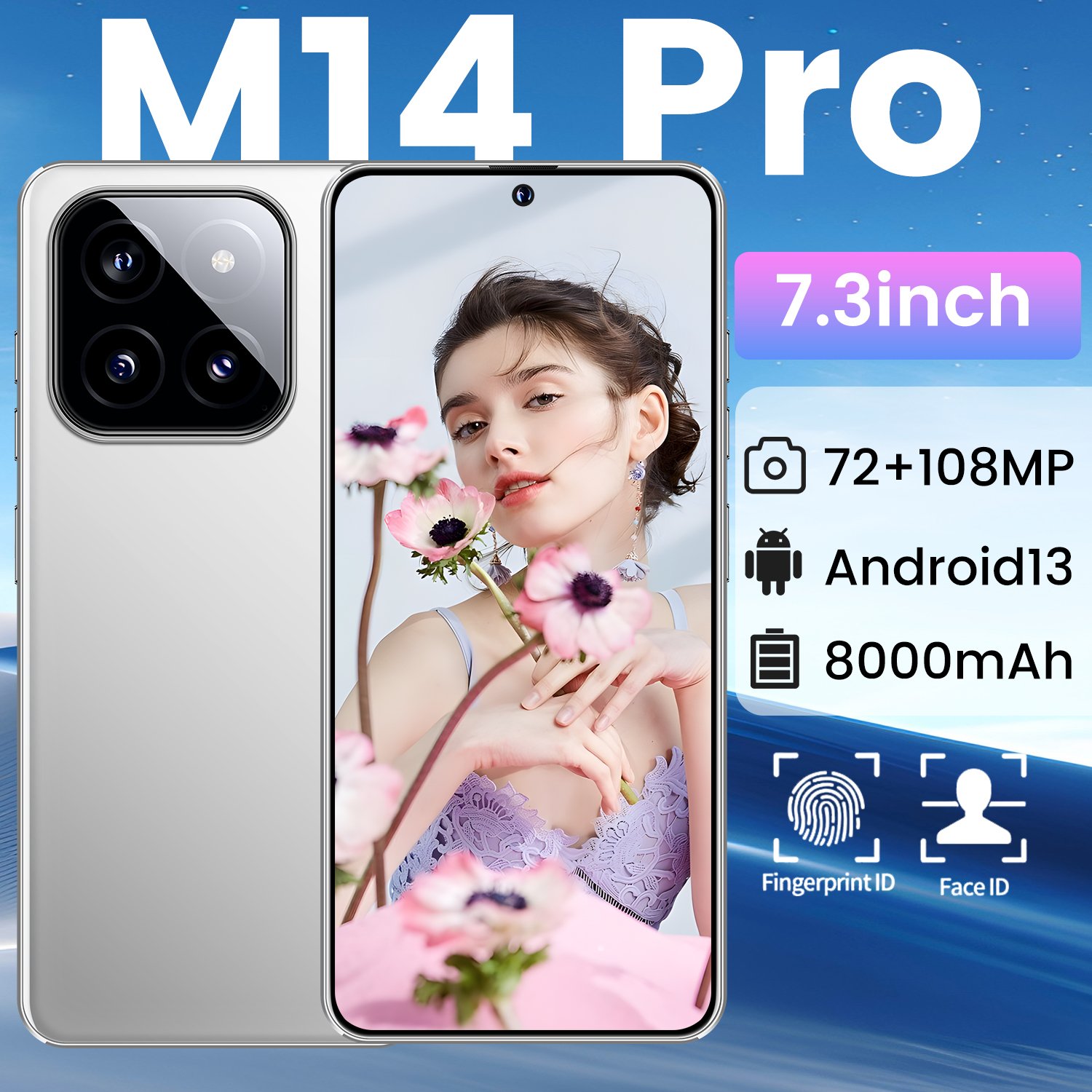 oem 2024 New Product I16 Pro Max m14 pro Mobile Phones 5g Smartphone 16gb+1tb Full LCD Screen ChatGPT4.5 Cell Phones
