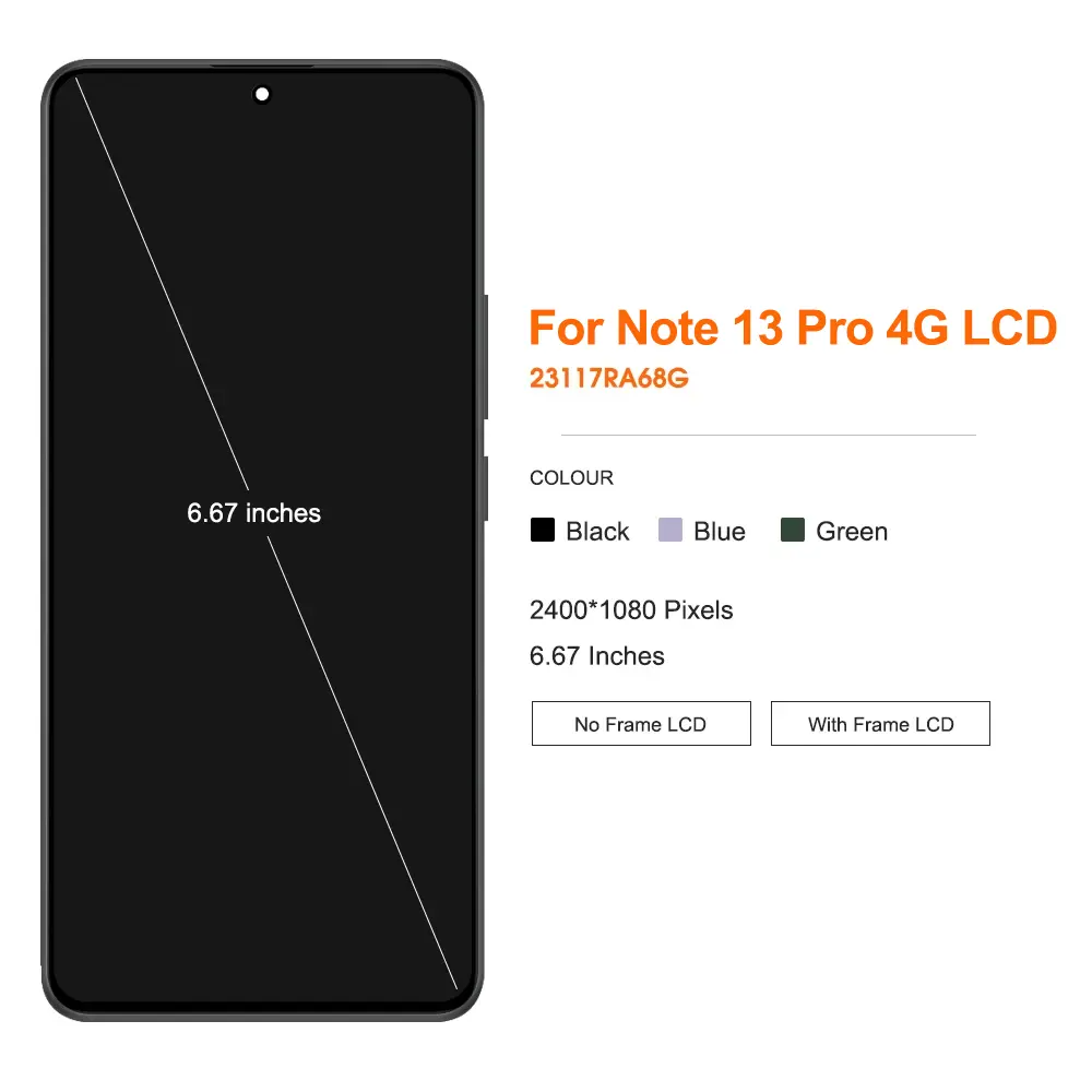 Mobile Phone LCDs for Redmi Note 13 Pro 5G Lcd screen for Redmi Note 13 Pro Pantalla para Redmi Note 13 Pro