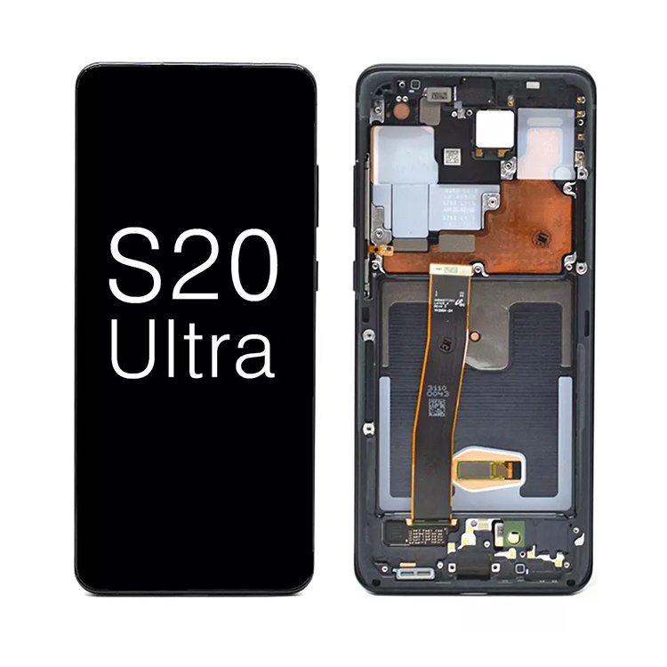 Touch Screen Phone oled Display LCD with Frame for Samsung S20 Ultra 5G Replacement