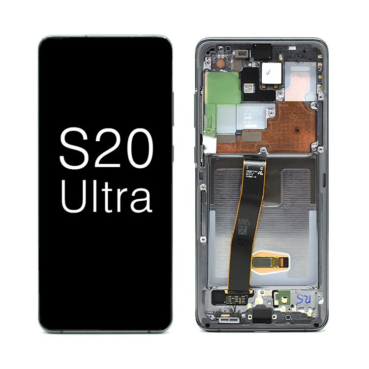 Touch Screen Phone oled Display LCD with Frame for Samsung S20 Ultra 5G Replacement