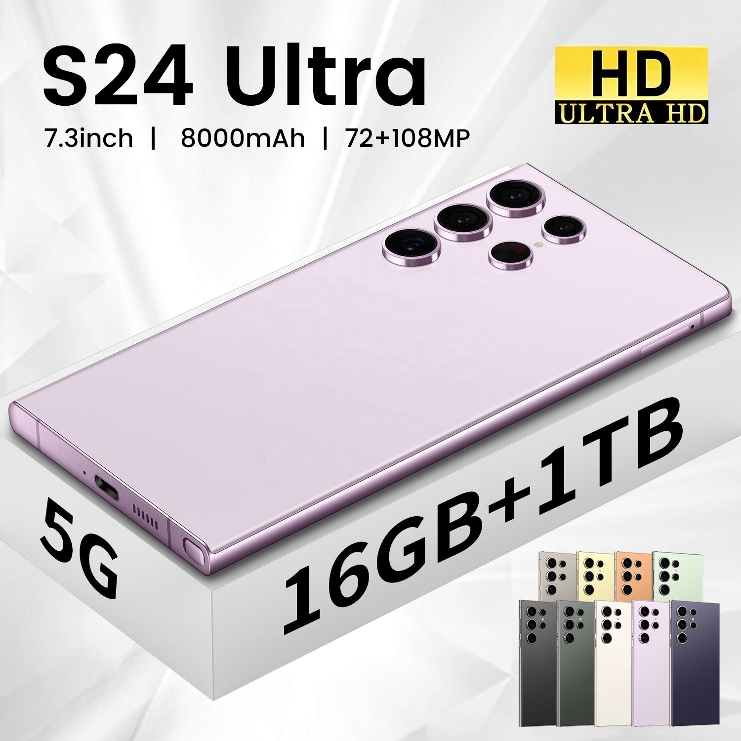 2024 New Original Mobilephone Unlocked S24 ultra 16GB+1TB Smart Phone Original 7.3inch 5G Cellphone 4G Smartphones