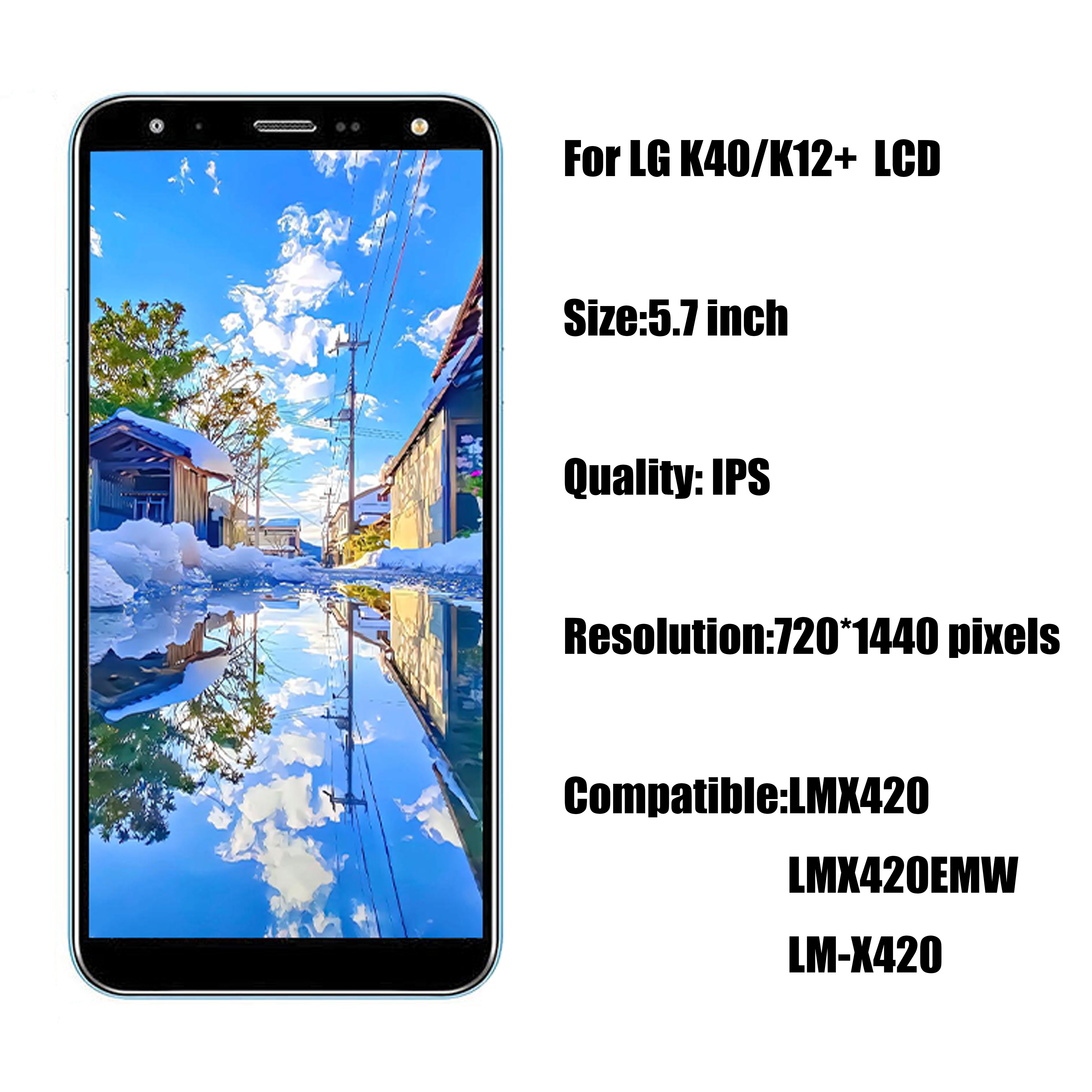 Mobile Phone LCD X420 For LG K40 X420 LCD OriginaL Display Touch Screen Digitizer with frame For LG K40 Replacement Screen