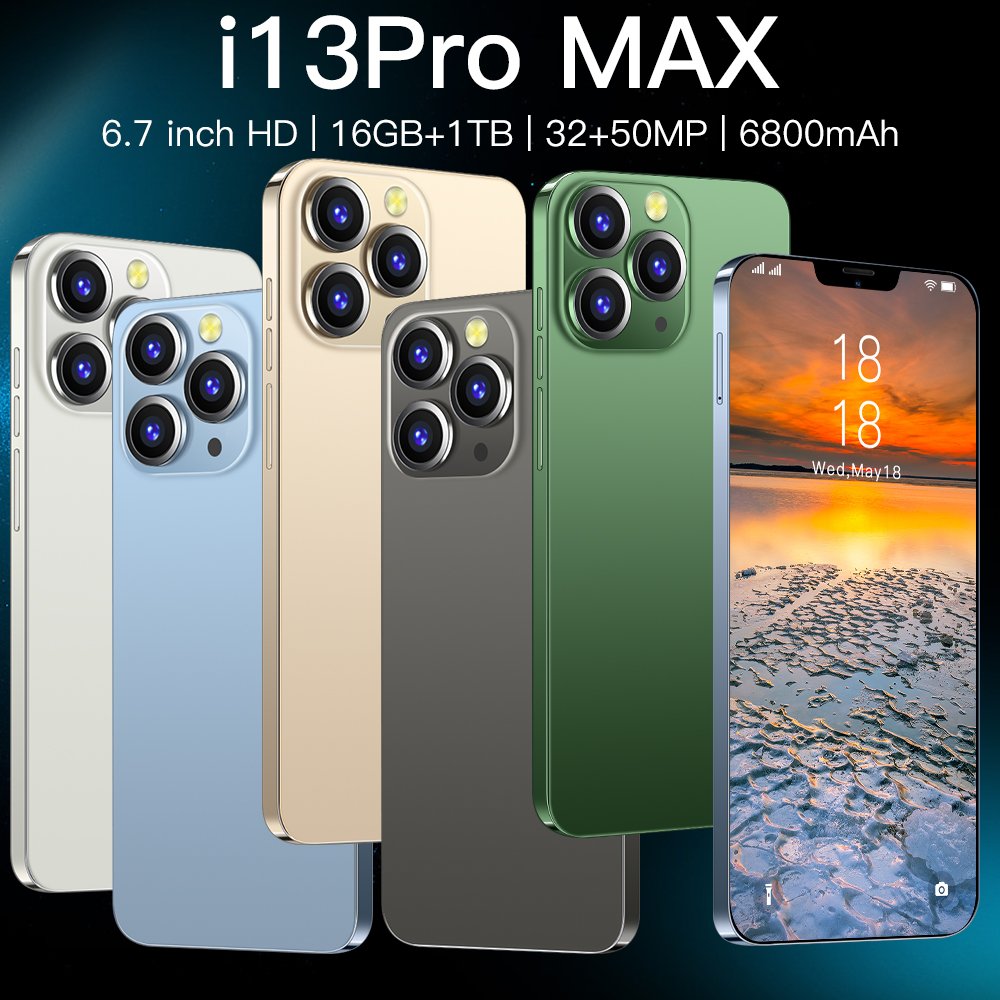 Medome Original Brand New Mobile i Phone 13 Pro Max 5G Smartphone Smart Phone i15 14 16 1T Cheap Smart Telephone For Phone Cell