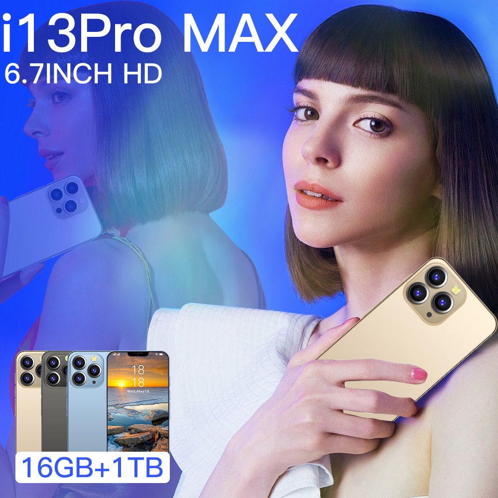 Medome Original Brand New Mobile i Phone 13 Pro Max 5G Smartphone Smart Phone i15 14 16 1T Cheap Smart Telephone For Phone Cell
