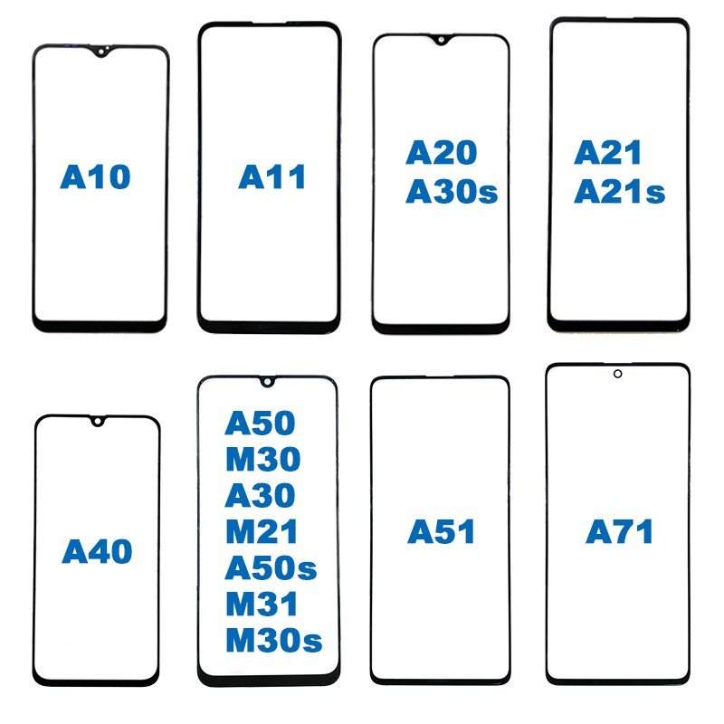Mobile Phone Front outer touch screen Glass Lens for Samsung Galaxy a10 a20 a30s a31 a40