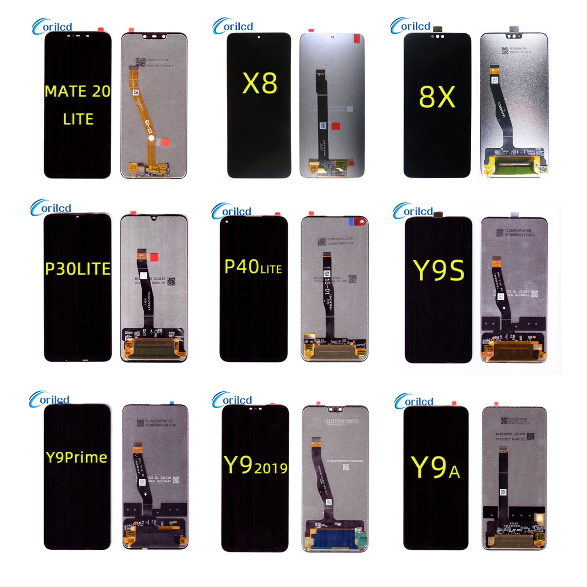 mobile phone lcd for huawei p8 lite lcd screen replacement for huawei P40lite P30 lite P20 lite cellphone lcd display for huawei