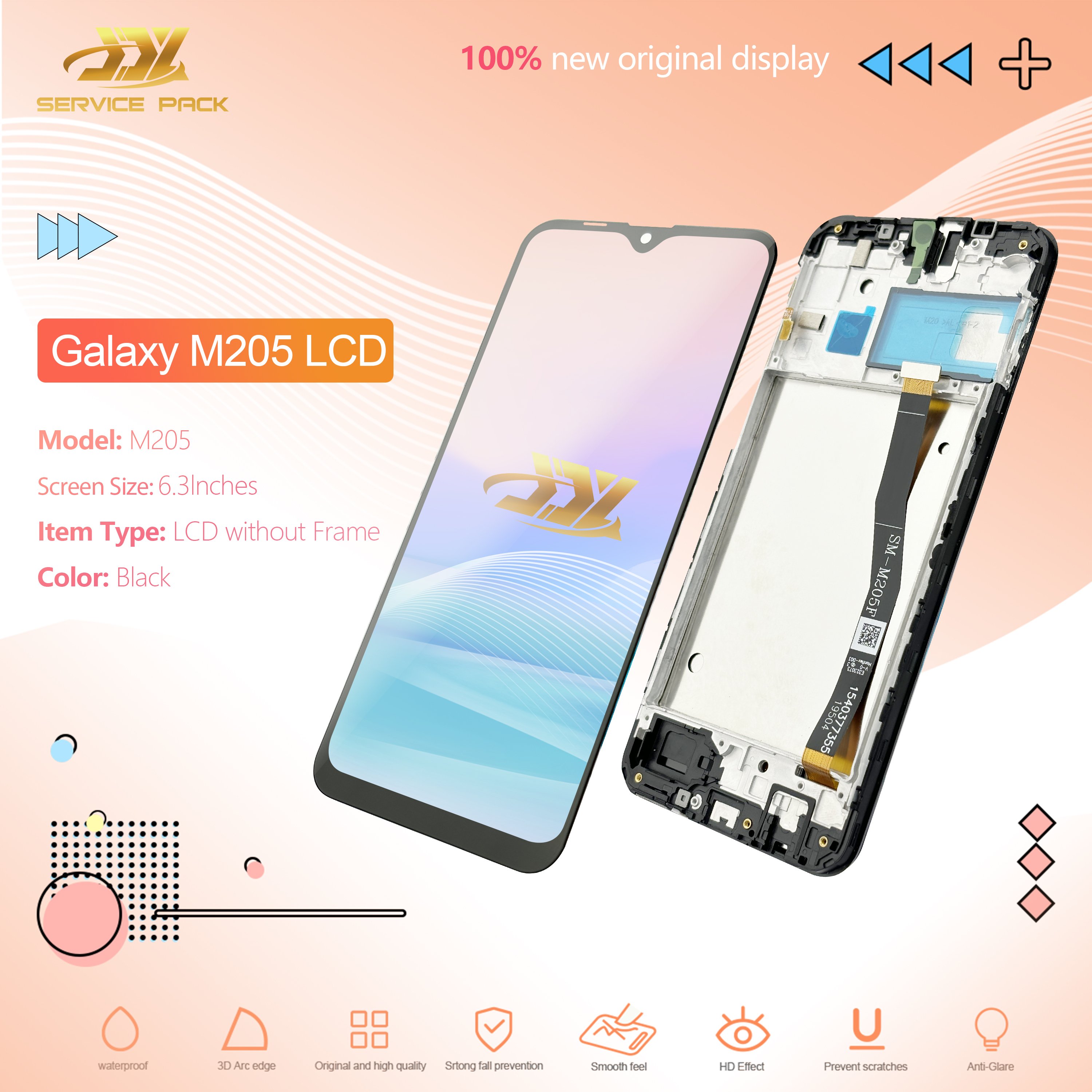 Mobile Phone M205 LCDs factory Wholesale All Models Mobile LCD Screen M20 Phone Display For Samsung LCD Service Pack