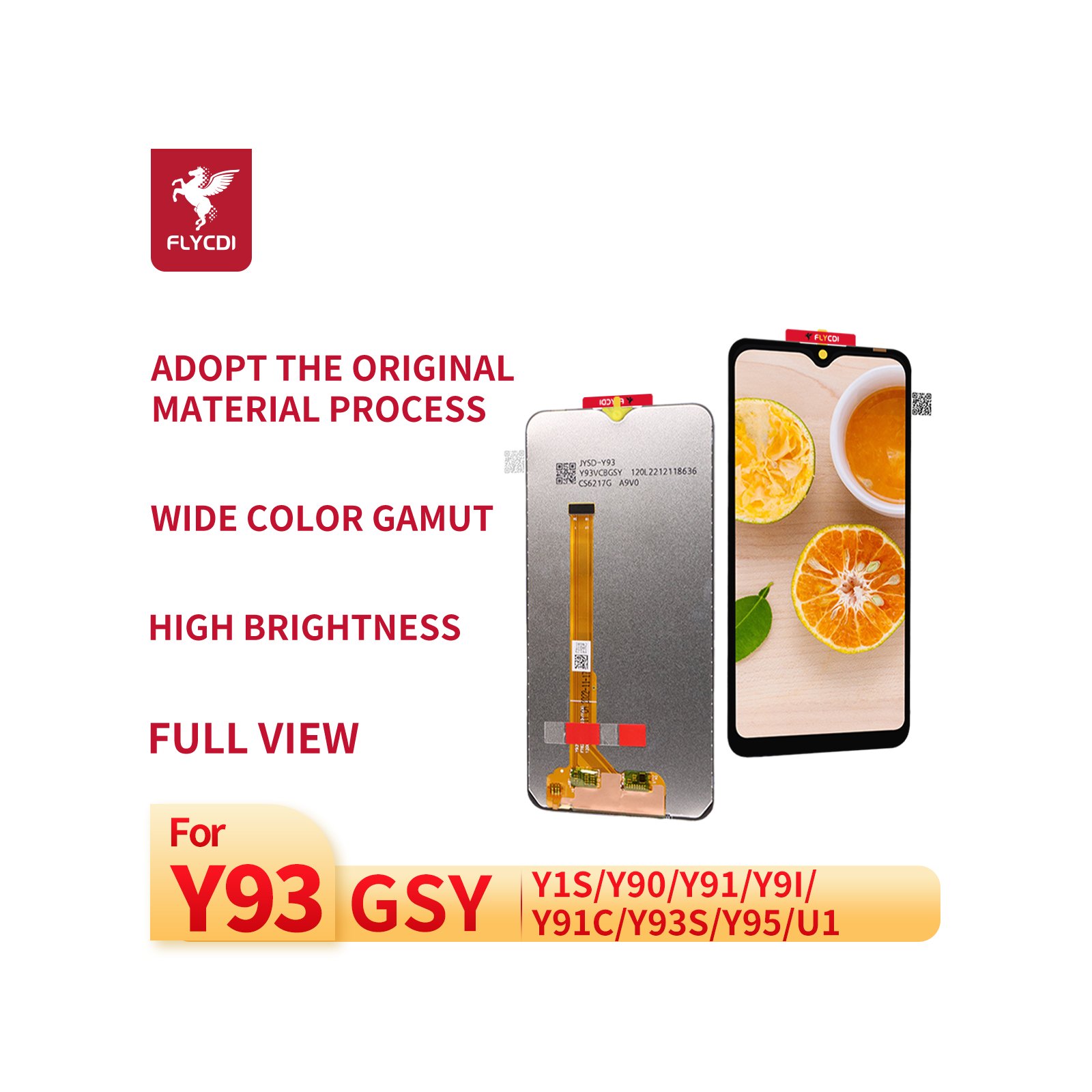 FLYCDI mobile phone LCD For vivo Y93 Y91 Display Touch Screen For vivo Y1S Y90Y Y91I Y91C Y93S U1 Y95 cell phone lcd
