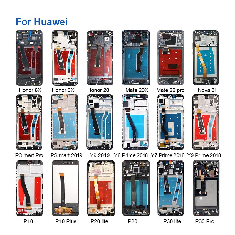 cellphone y6 display frame touch screen phone y7 2018 lcd price y9 2019 for huawei