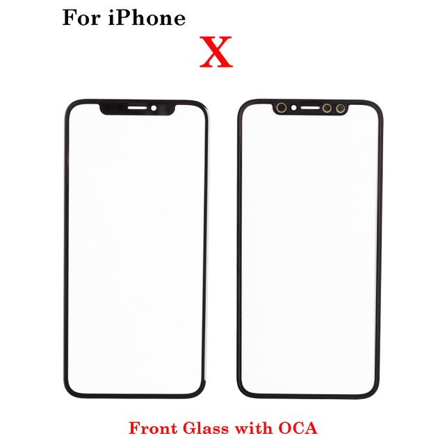 Mobile Phone Screen Repair Consumables Touch Screen Panel Front Outer Glass With OCA Tape for LCD Replacement