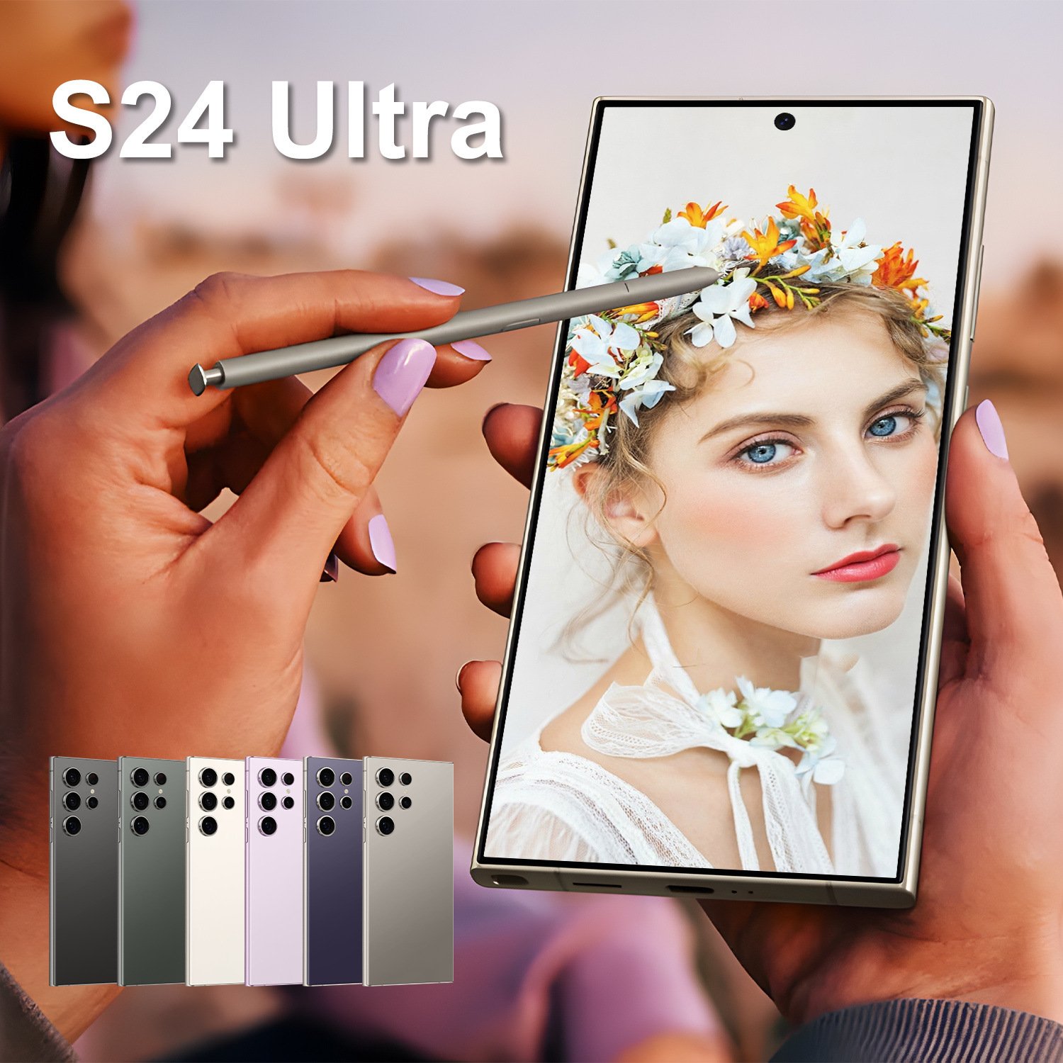 Best sell S24 Ultra 5G smart phone 7.3inch telephone Unlock S-Pen WIFI android S23 S24 mobile phones