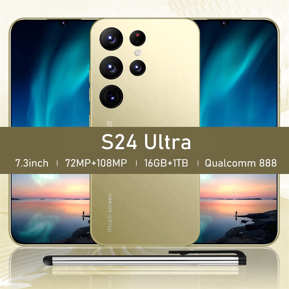 Wholesale price Original S24 Ultra 7.3inch HD 16GB+1TB 5g smartphone Android14 phone Brand new High quality Mobilephone