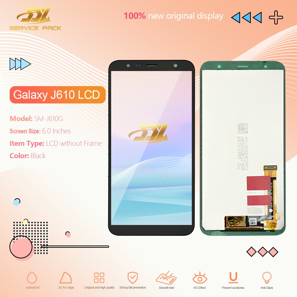 Mobile phone screen for samsung galaxy j610 j4+ lcd display touch screen Mobile phone lcd display for samsung j6+ Pantalla