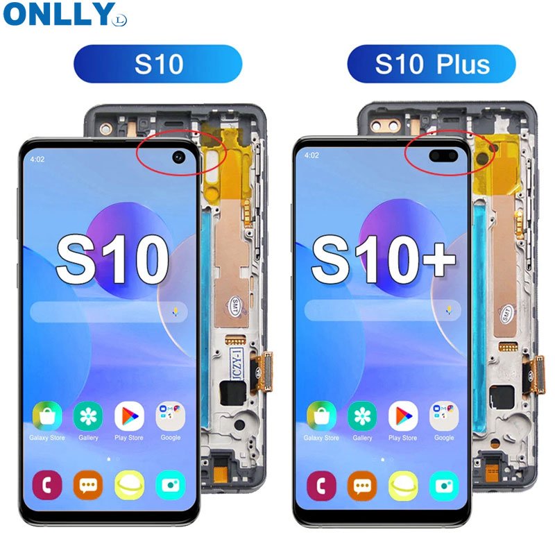 S10 plus lcd screen mobile phone with frame lcds s10 plus for samsung galaxy s10 plus Replacement