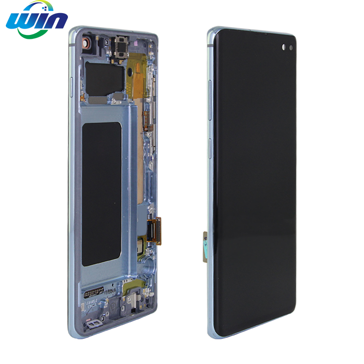 Mobile Phone Lcds For Samsung S10 Plus Lcd With Frame S10 PLUS original SCREEN For Samsung S10Plus Display Lcd Screen