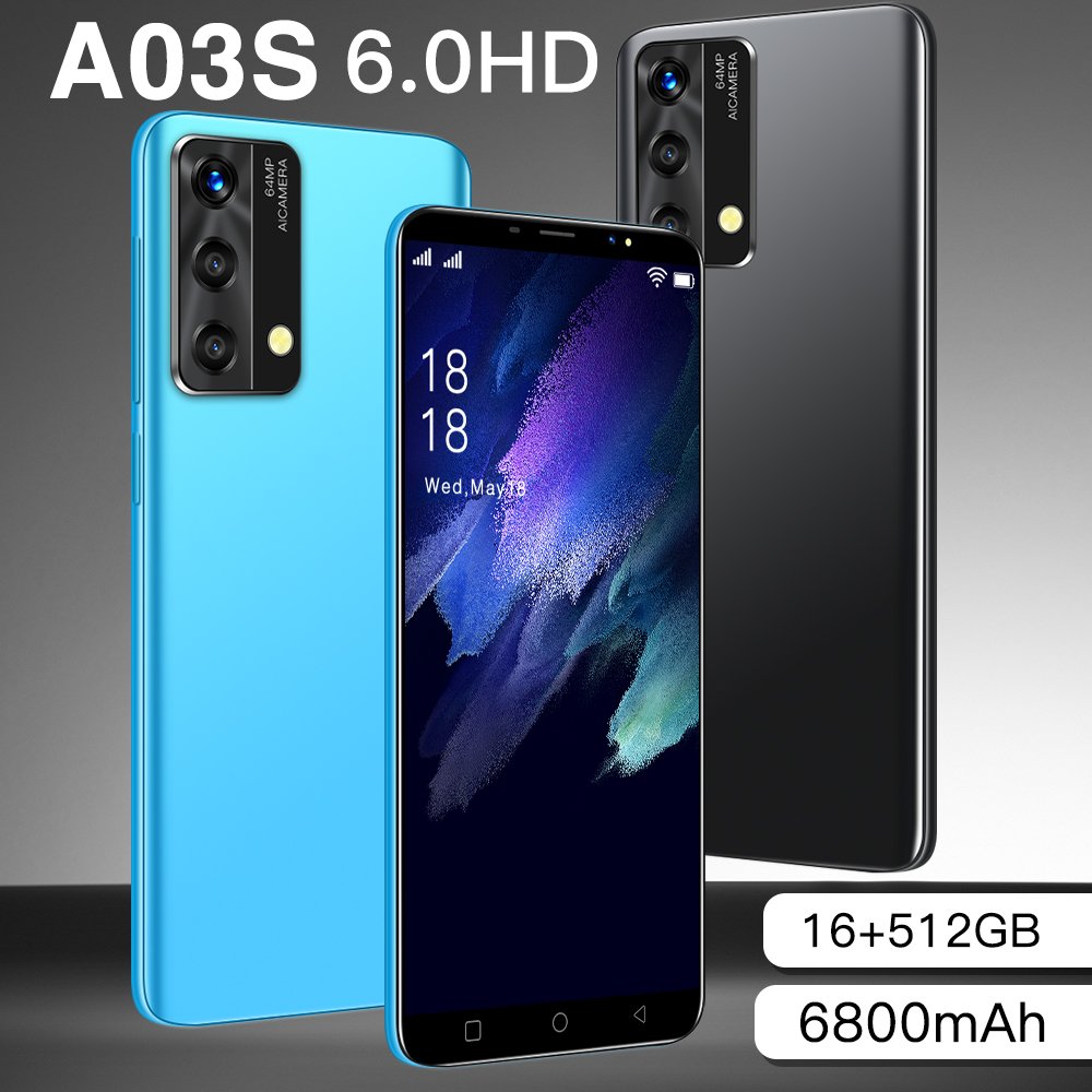 5G Smart Phone Medome 2024 New Amsung Galaxay A03S Original 16G 512G 6.0inch Mobile Phone Android Celular Telefon Feature Phone