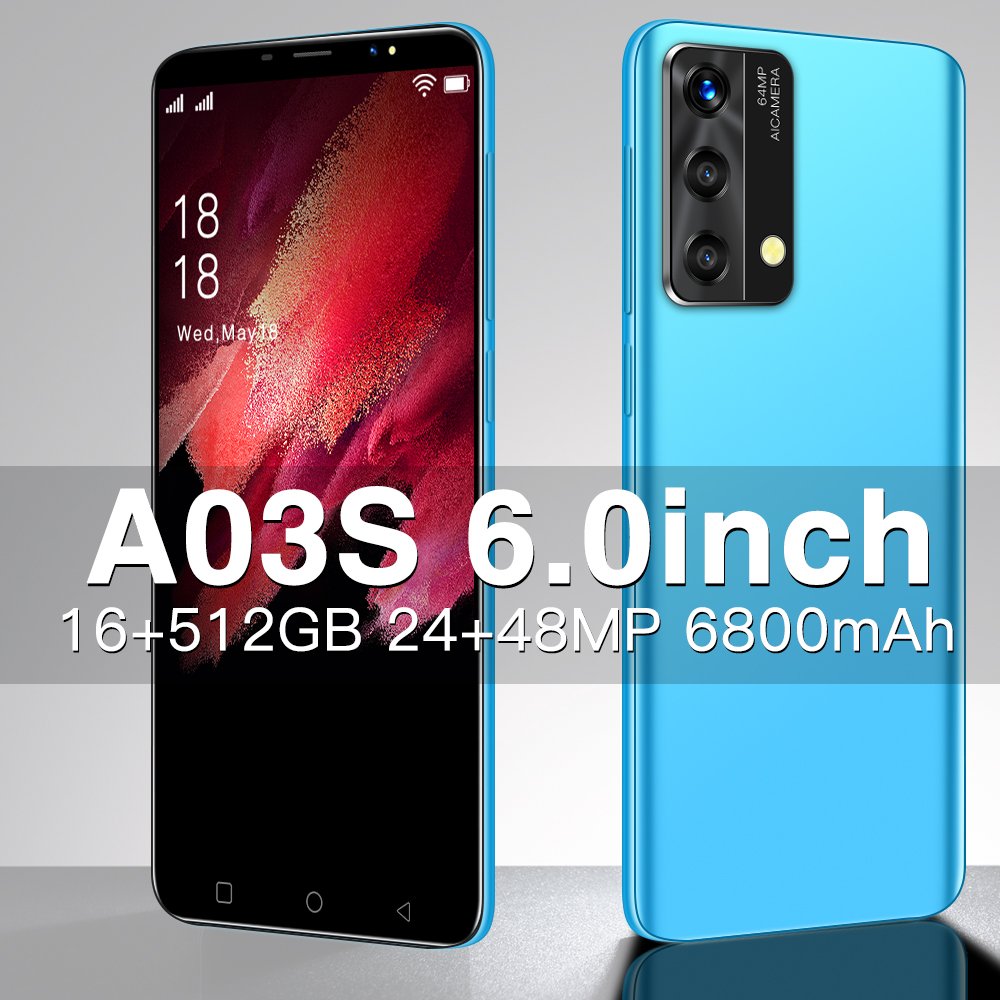 5G Smart Phone Medome 2024 New Amsung Galaxay A03S Original 16G 512G 6.0inch Mobile Phone Android Celular Telefon Feature Phone