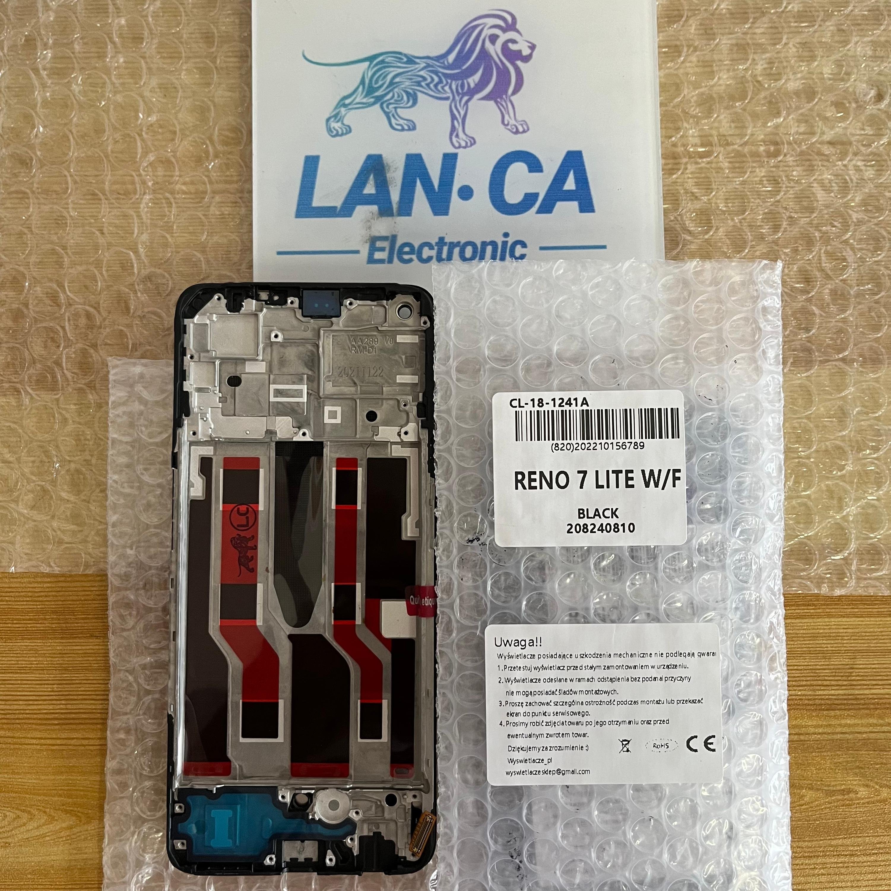 Lcd touch screen for reno 7 lite with frame display original Mobile phone lcd for Realme Reno 7Lite With Frame