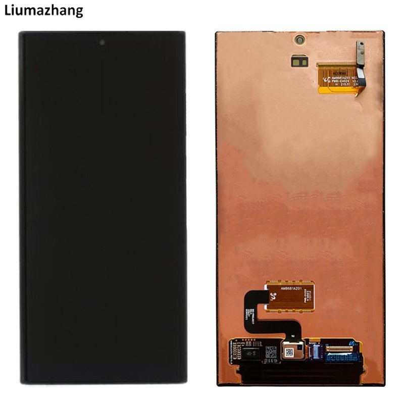 Original AMOLED Mobile Phone LCDS For Samsung Galaxy S22 Ultra S9080 S908U Display Touch Screen replacement Assembly With Dots