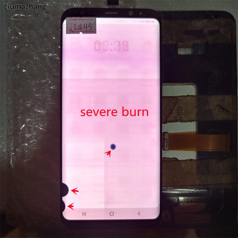 Original AMLODE Mobile Phone LCDS For Samsung Galaxy S8 Plus Display Touch Screen Assembly With black Dots