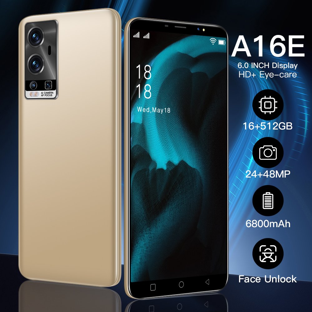 5G Smart Phone Medome 2024 New Amsung Galaxay A16E Original 16G 512G 6.0inch Mobile Phone Android Celular Telefon Feature Phone