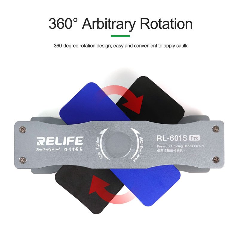 RELIFE RL-601S Pro Pressure Retaining Caulking Repair Fixture For Mobile Phone Curved Screen Back Cover Fixing Jig Holder Tool