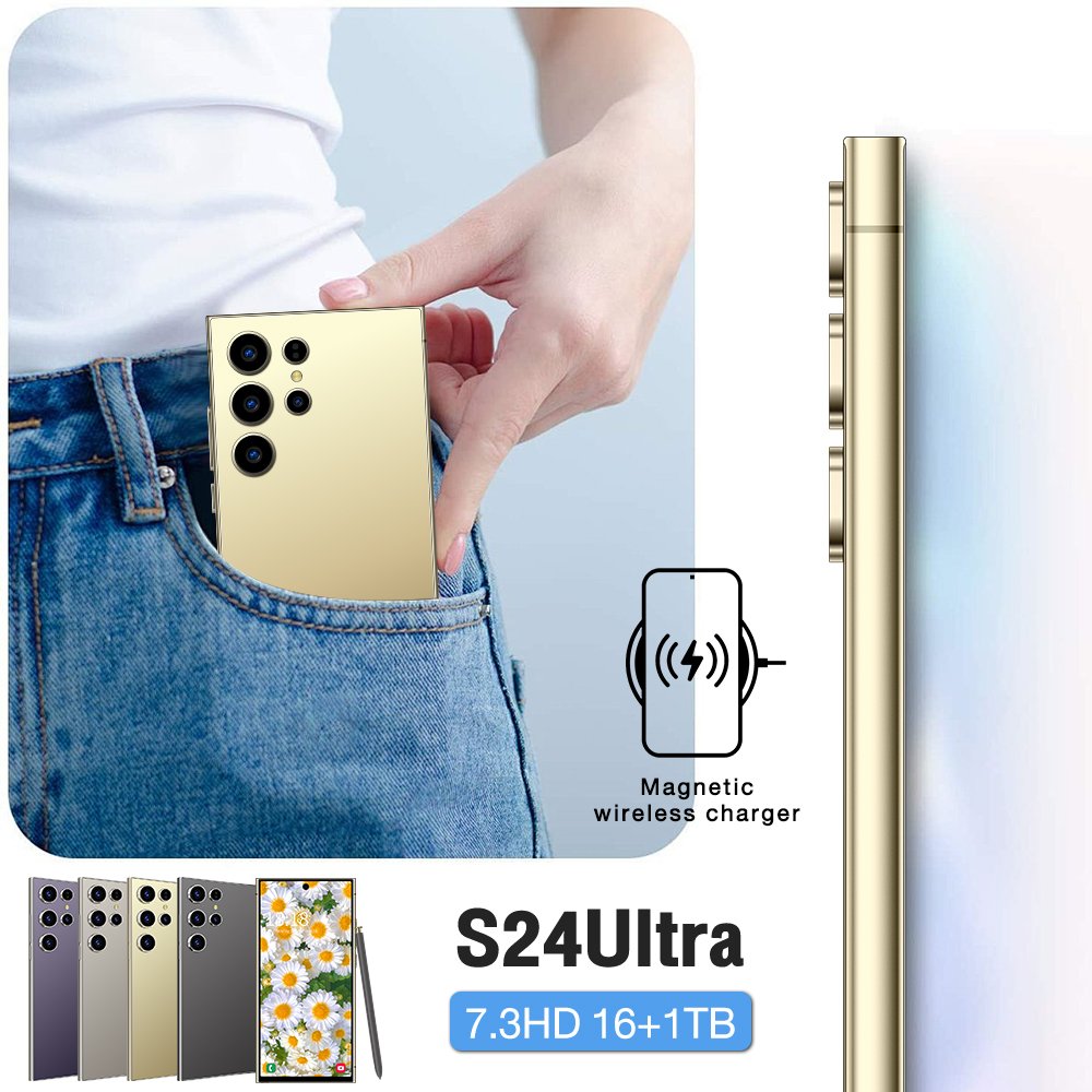 Slimoro Galax S24 Ultra 2024 Low Price Mobile Phone 4G Feature Phone Cellphone 5G Smartphone China Mobile Phone Cash On Delivery