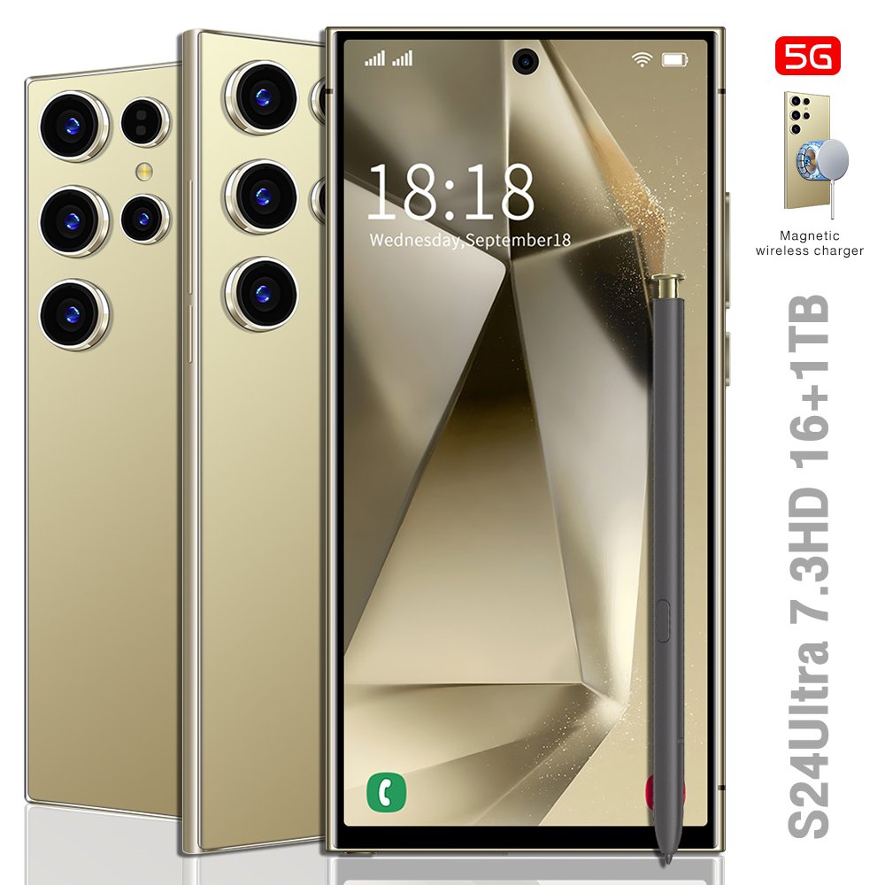 Slimoro Galax S24 Ultra 2024 Low Price Mobile Phone 4G Feature Phone Cellphone 5G Smartphone China Mobile Phone Cash On Delivery