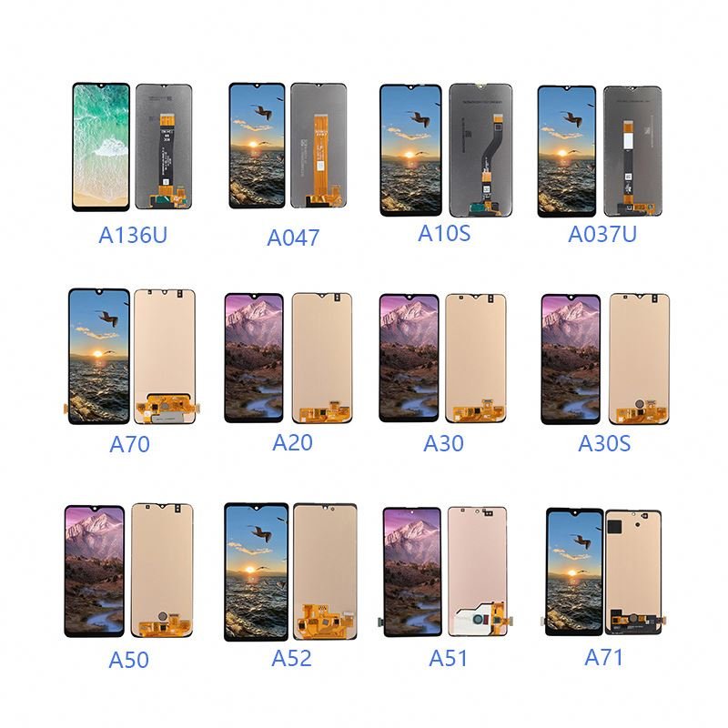 Wholesale cell phone display for samsung A10 edge plus A12 A20 display s8 s9 plus s7 edge s10 plus note 10 plus lcd touch screen