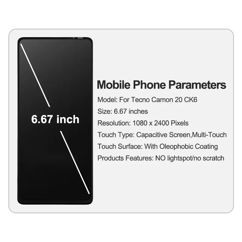 Mobile Phone LCDs for Tecno Camon 20 Pantallas LCD para Telefono Movil Tecno Camon 20