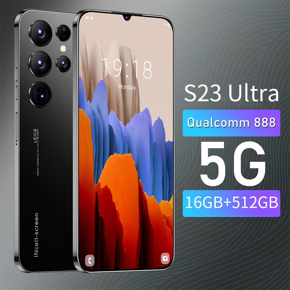ATL-S23 ULTRA 5G 16+512 MEMORY 6.8 HD inch Android12 Dual SIM Dimensity 9000 incell Exclamation Screen Smart phone