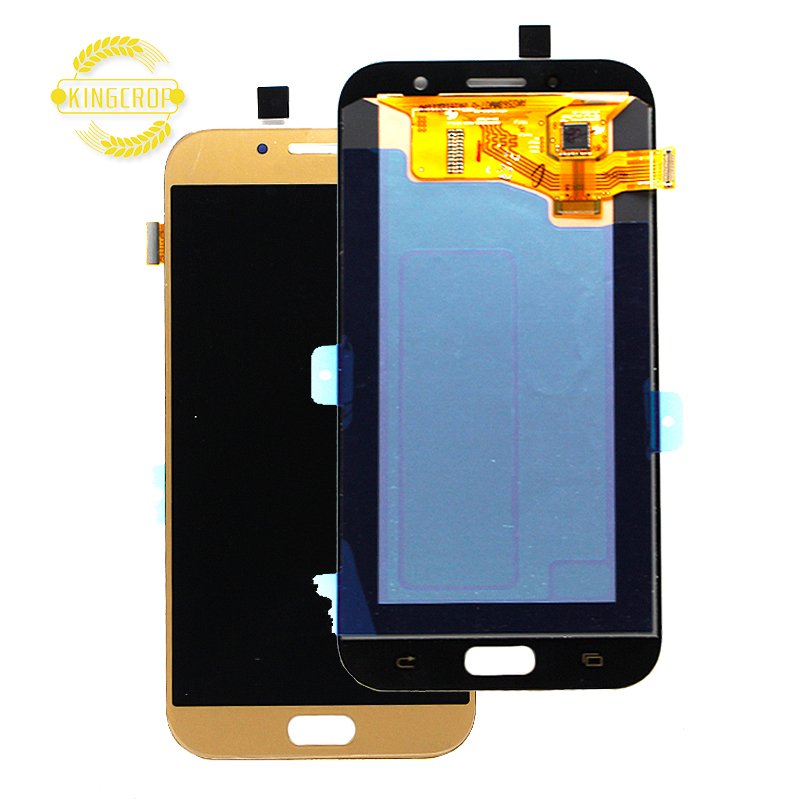 Super Amoled For Samsung Galaxy A7 2017 A720 Mobile Phone LCD,For Galaxy A720 Screen,For Samsung A7 2017 Display With Frame Part