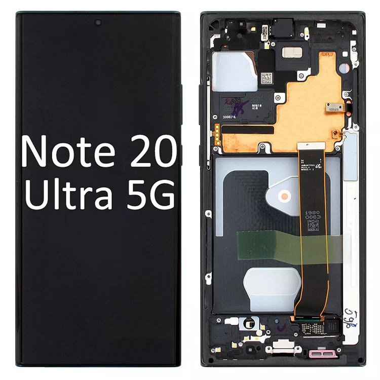 LCD for Samsung Galaxy Note 20 Ultra 5G Full Size Display Touch Screen with Frame Mobile Phone Assembly Replacement