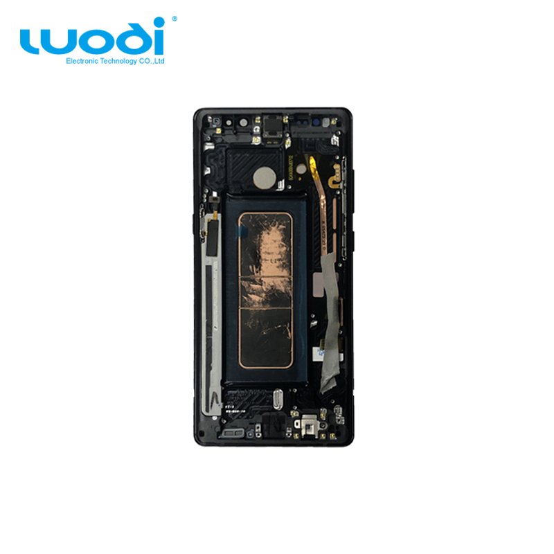 Custom lcd wholesale digitizer assembly flexible screen phone accessories for samsong note 8 with frame small size